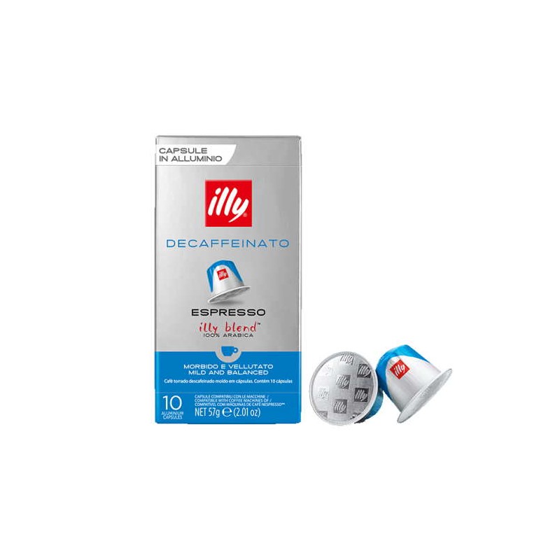 Box 10 capsule illy compatibili nespresso decaffeinato